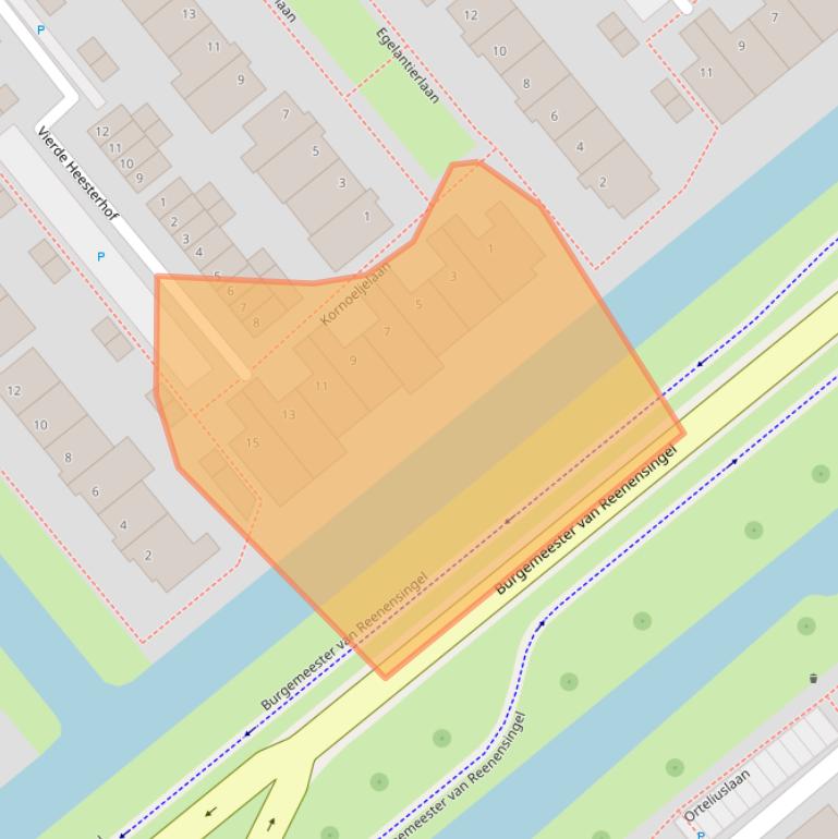 Kaart van postcodegebied 2803CA.