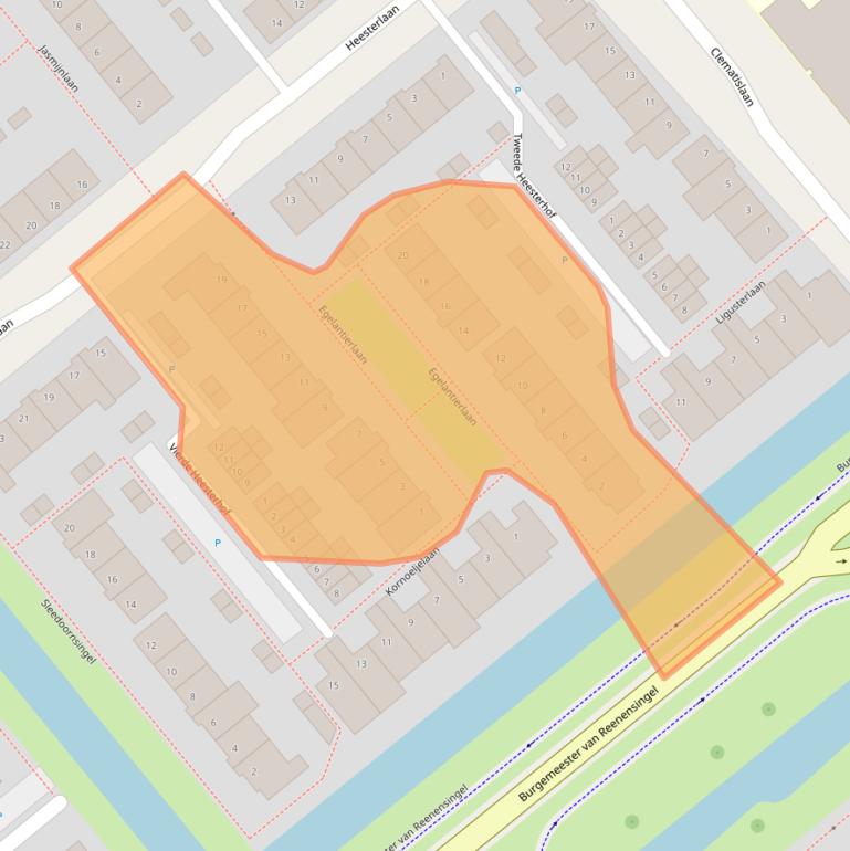 Kaart van postcodegebied 2803CB.