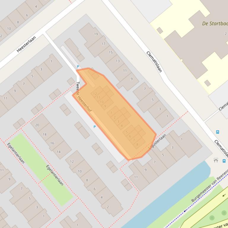 Kaart van postcodegebied 2803CC.