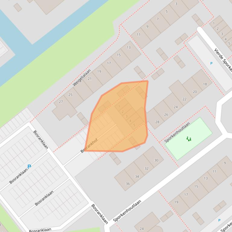 Kaart van postcodegebied 2803CM.