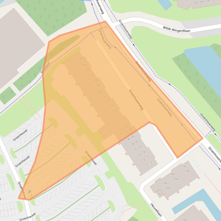 Kaart van postcodegebied 2803DB.