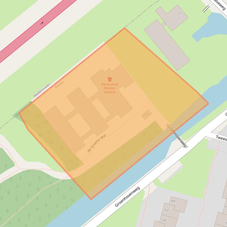 Kaart van postcodegebied 2803DL.