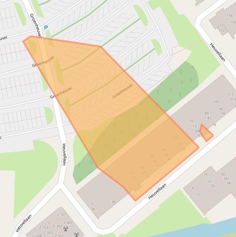 Kaart van postcodegebied 2803DV.