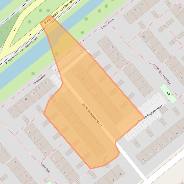 Kaart van postcodegebied 2803EG.