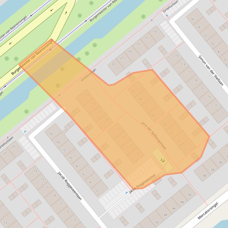 Kaart van postcodegebied 2803EH.