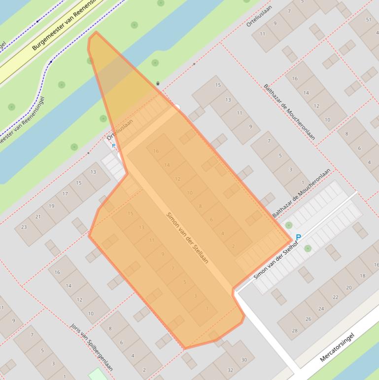 Kaart van postcodegebied 2803EJ.