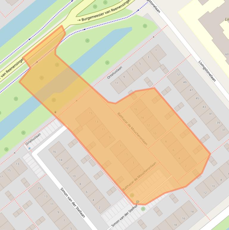 Kaart van postcodegebied 2803EK.