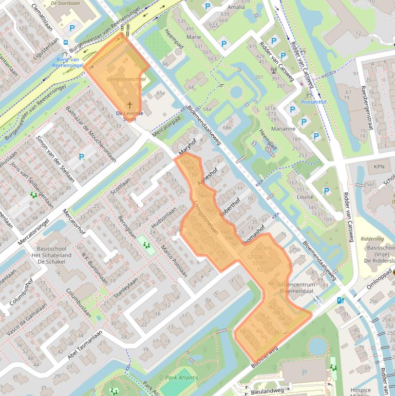 Kaart van postcodegebied 2803EL.