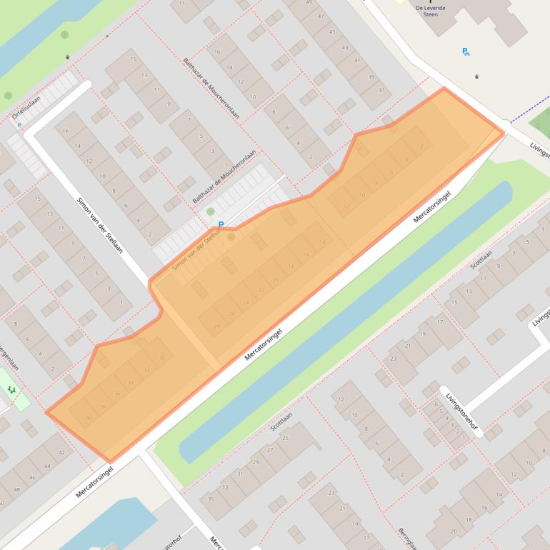 Kaart van postcodegebied 2803EP.