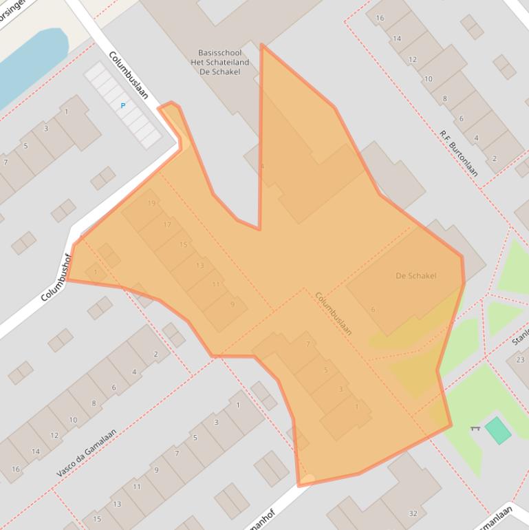 Kaart van postcodegebied 2803ET.