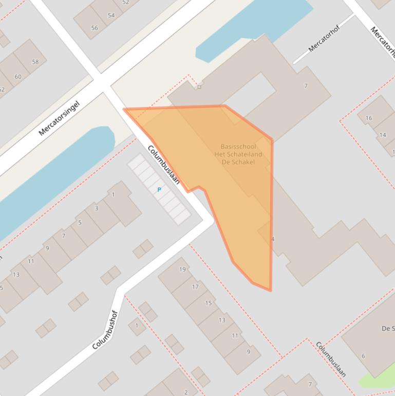 Kaart van postcodegebied 2803EX.