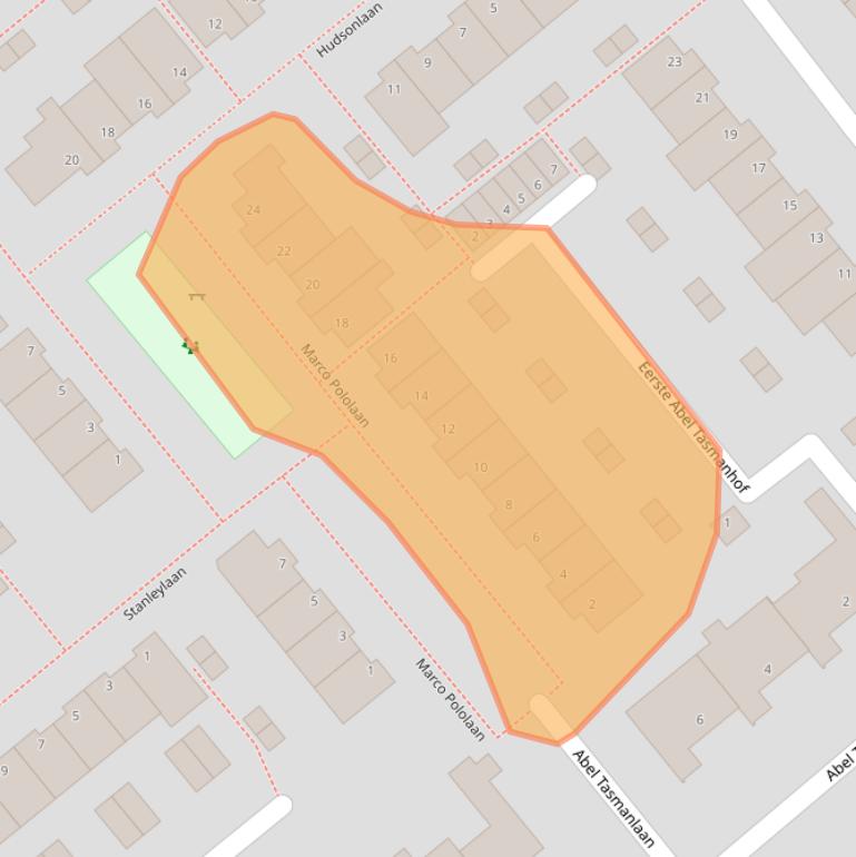 Kaart van postcodegebied 2803GG.