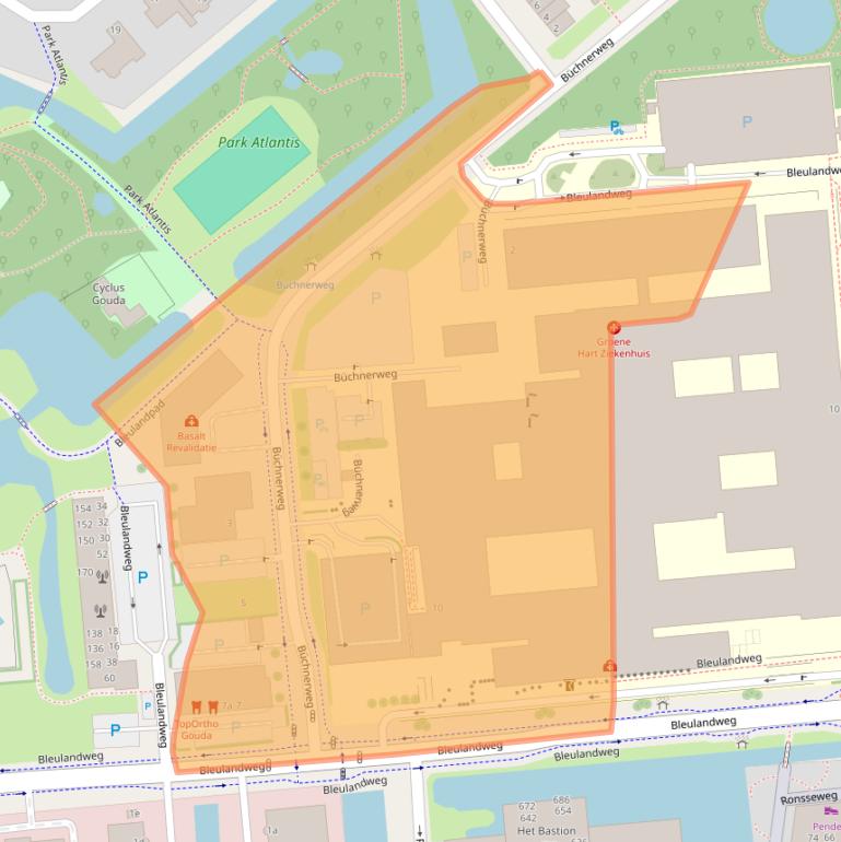 Kaart van postcodegebied 2803GR.