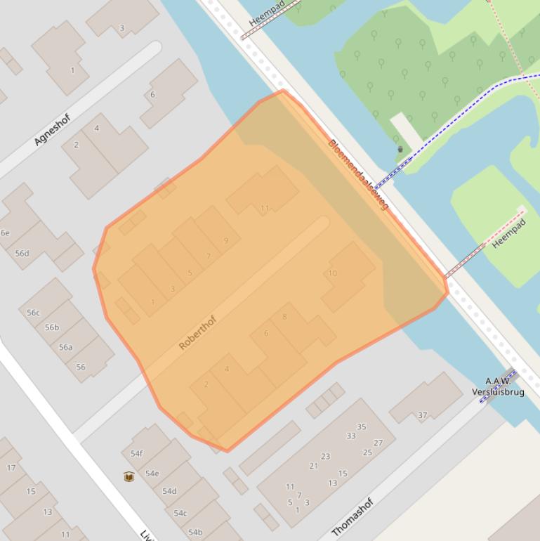 Kaart van postcodegebied 2803GX.