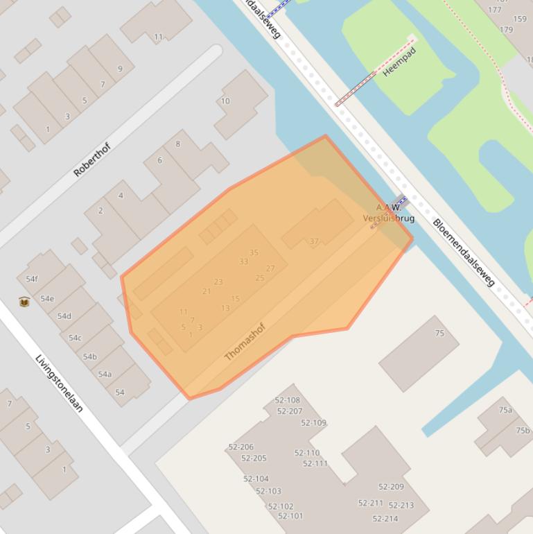 Kaart van postcodegebied 2803GZ.