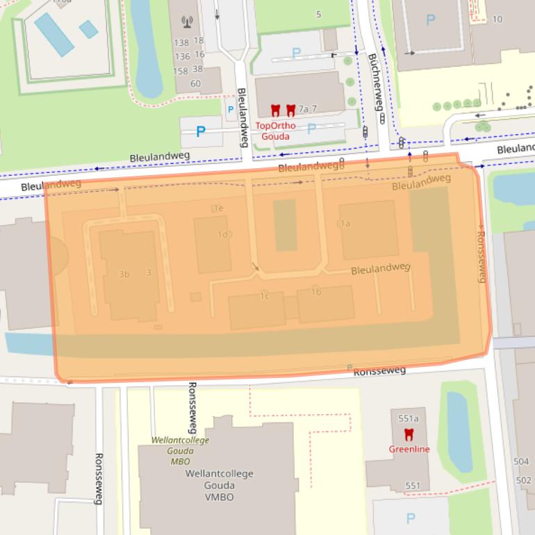 Kaart van postcodegebied 2803HG.