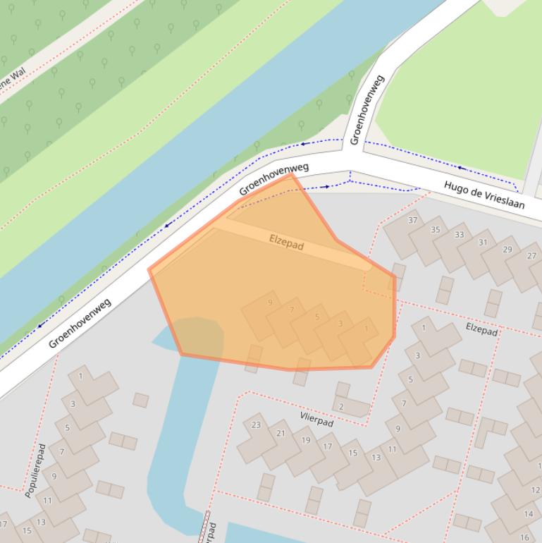 Kaart van postcodegebied 2803JC.