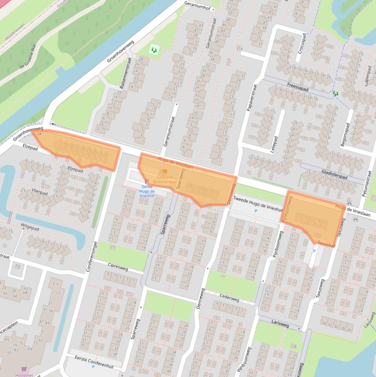 Kaart van postcodegebied 2803JJ.