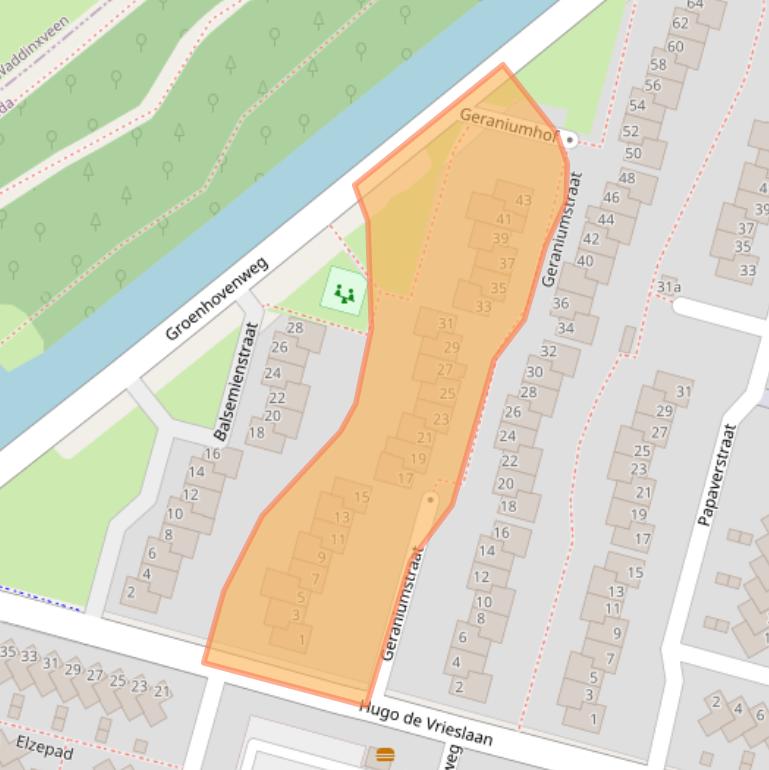 Kaart van postcodegebied 2803JN.