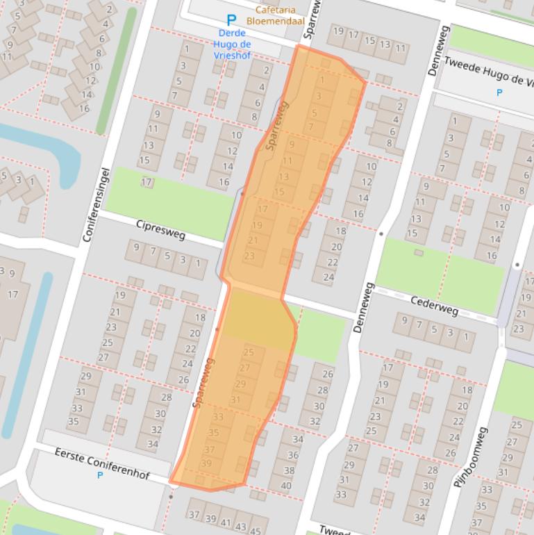 Kaart van postcodegebied 2803JS.