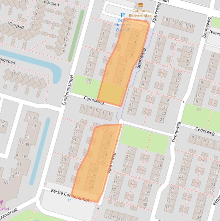 Kaart van postcodegebied 2803JT.