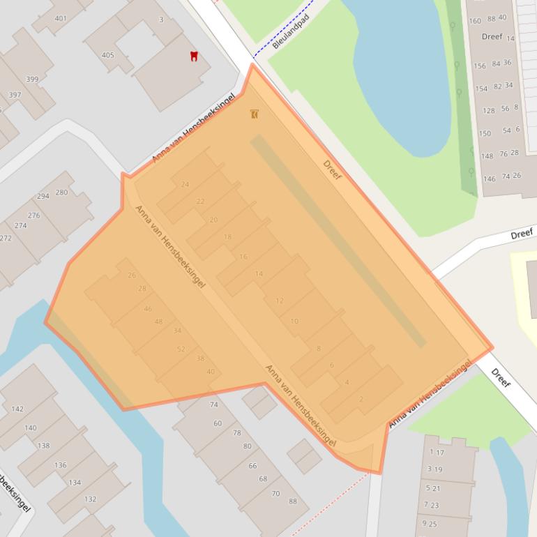 Kaart van postcodegebied 2803LH.