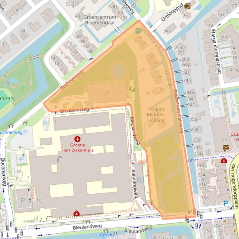 Kaart van postcodegebied 2803NA.