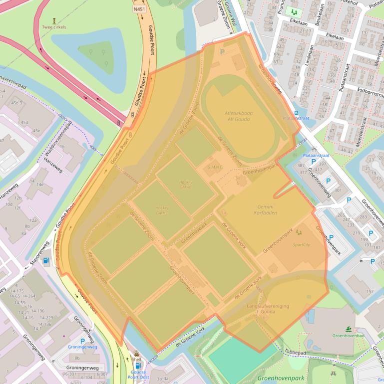 Kaart van postcodegebied 2803PH.