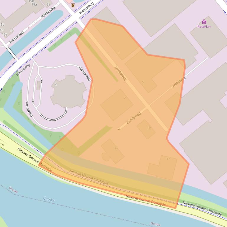 Kaart van postcodegebied 2803PS.