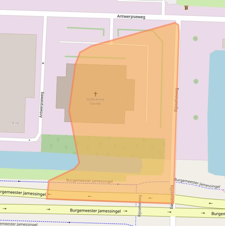 Kaart van postcodegebied 2803PZ.
