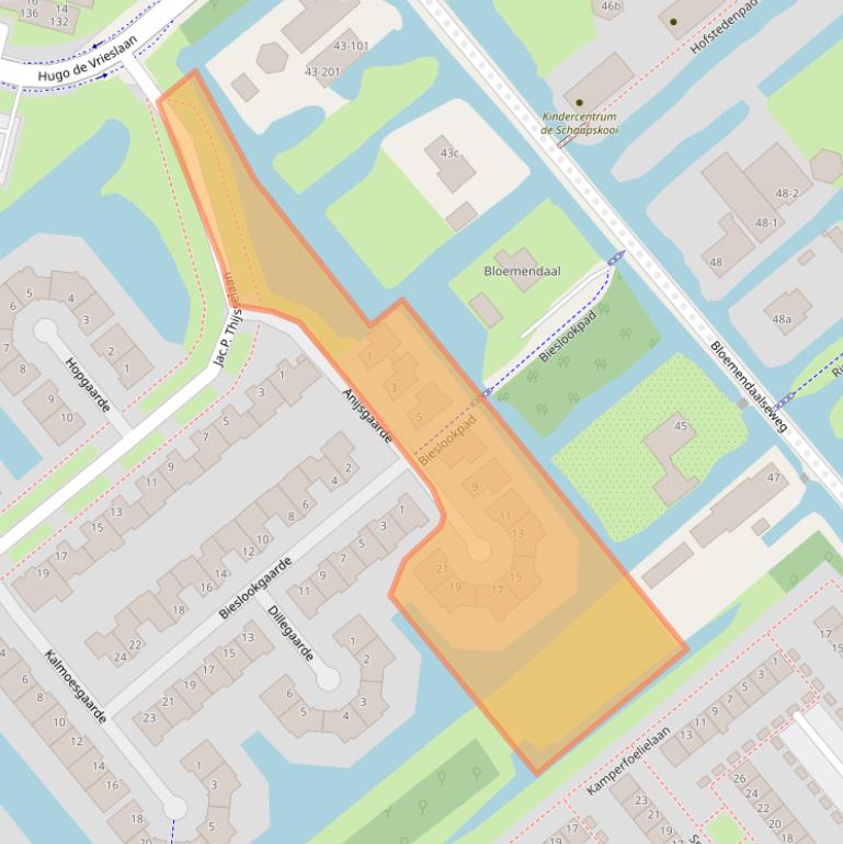 Kaart van postcodegebied 2803RB.