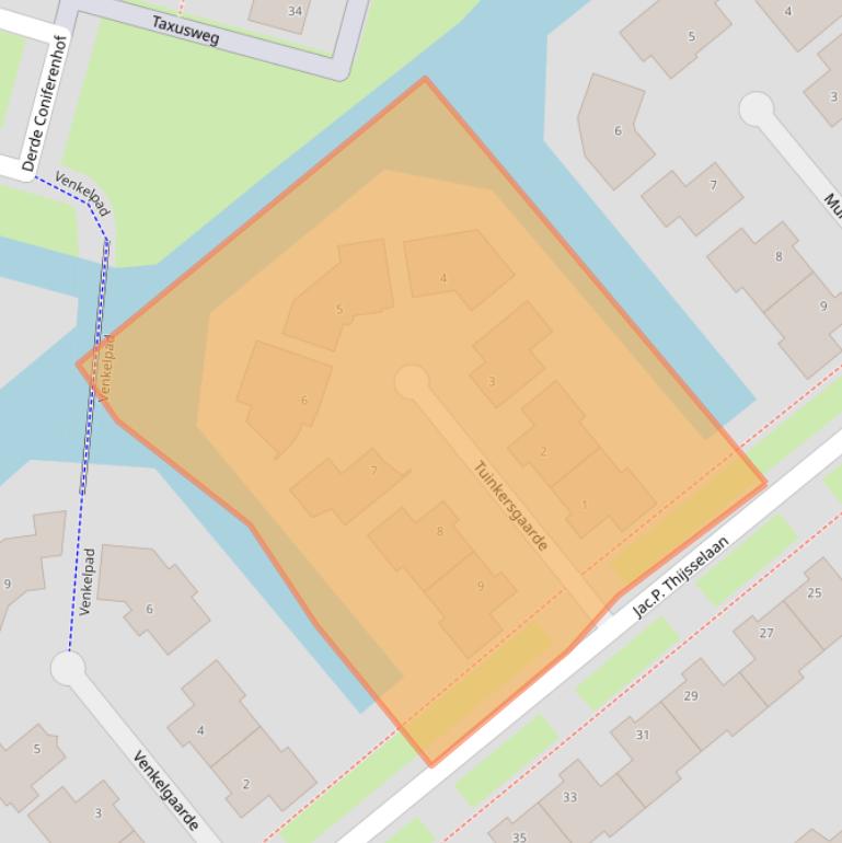 Kaart van postcodegebied 2803RM.