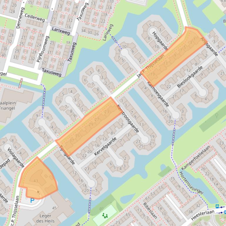 Kaart van postcodegebied 2803RS.
