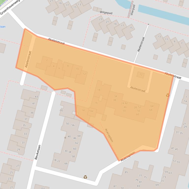 Kaart van postcodegebied 2803SP.