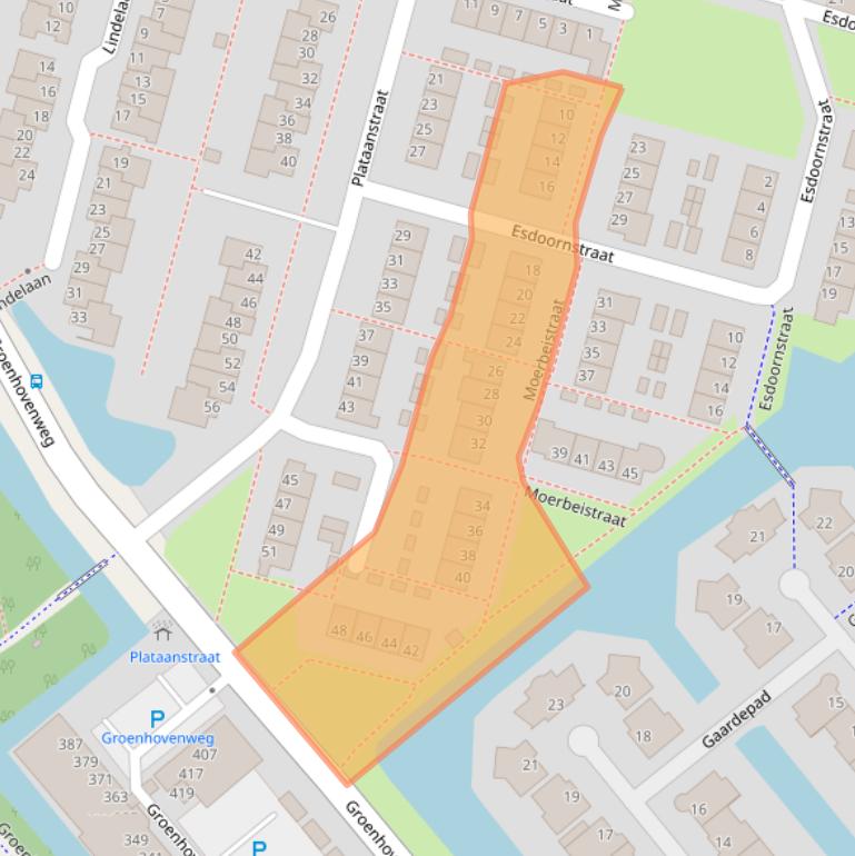 Kaart van postcodegebied 2803TC.