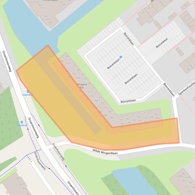 Kaart van postcodegebied 2803VH.