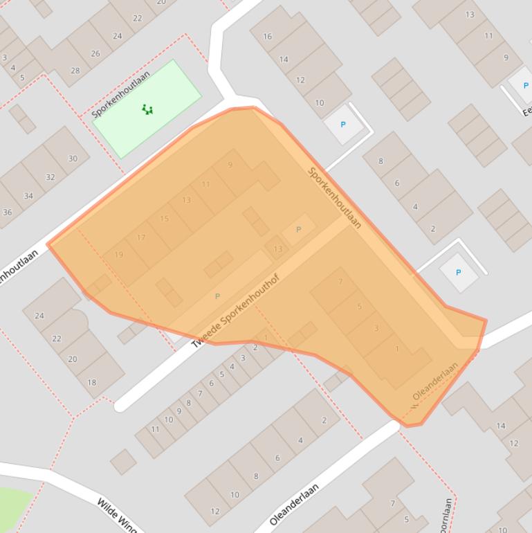 Kaart van postcodegebied 2803VJ.