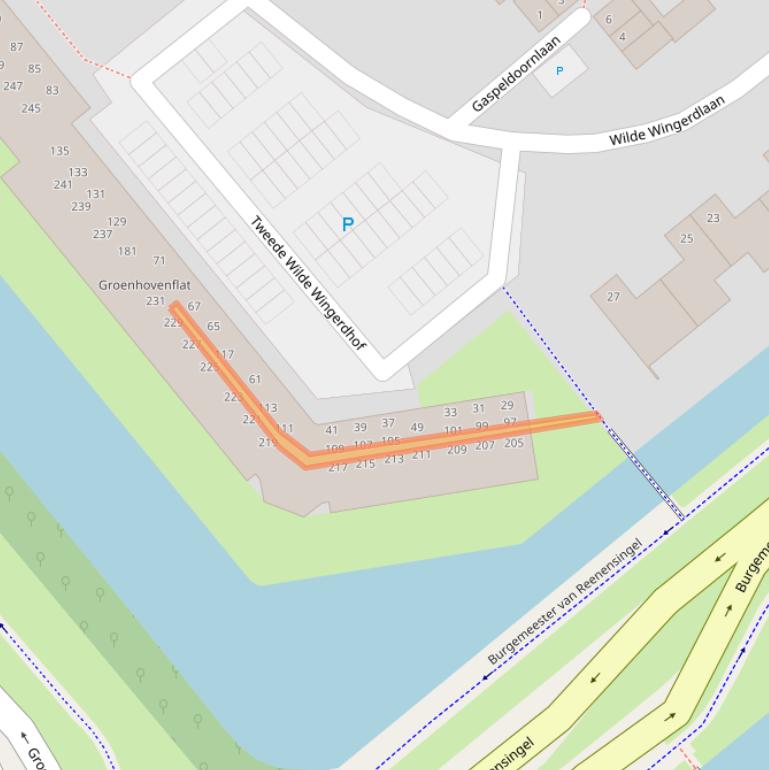 Kaart van postcodegebied 2803VX.