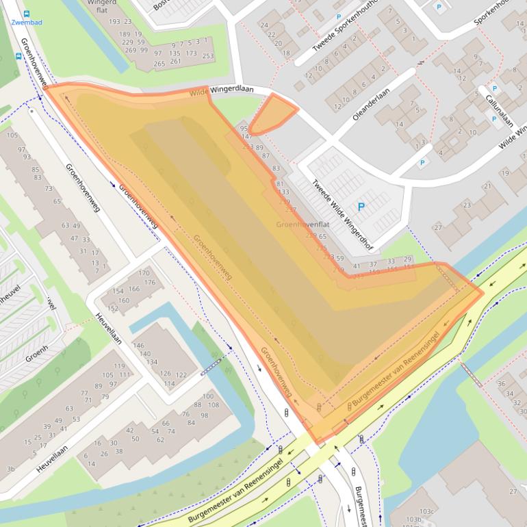 Kaart van postcodegebied 2803WB.