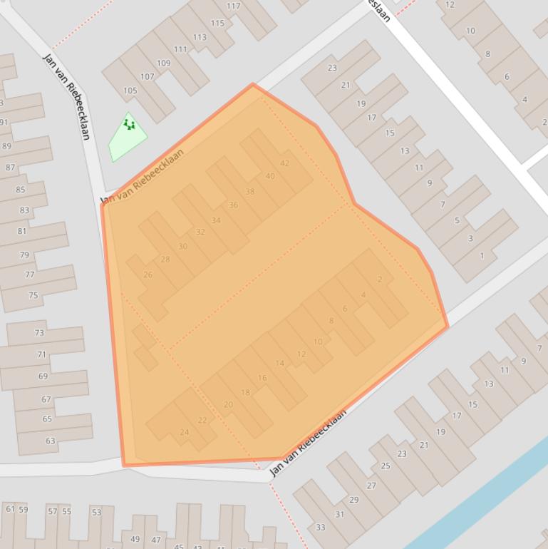 Kaart van postcodegebied 2803WN.