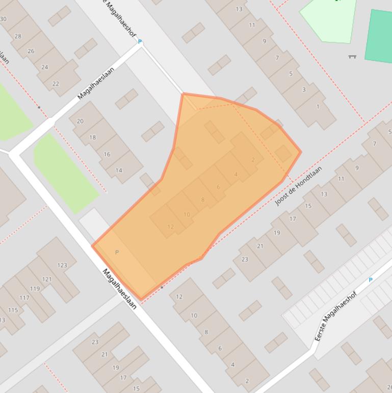 Kaart van postcodegebied 2803XJ.