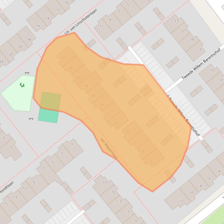 Kaart van postcodegebied 2803XL.