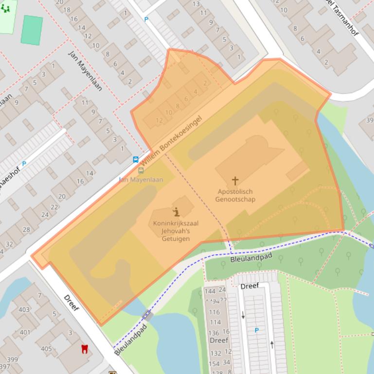 Kaart van postcodegebied 2803XM.