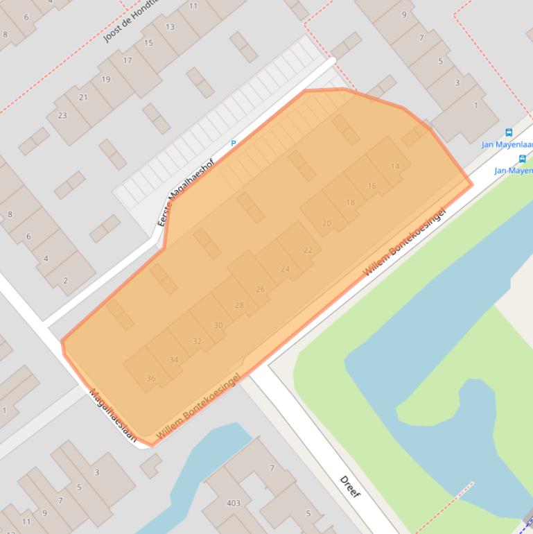 Kaart van postcodegebied 2803XN.