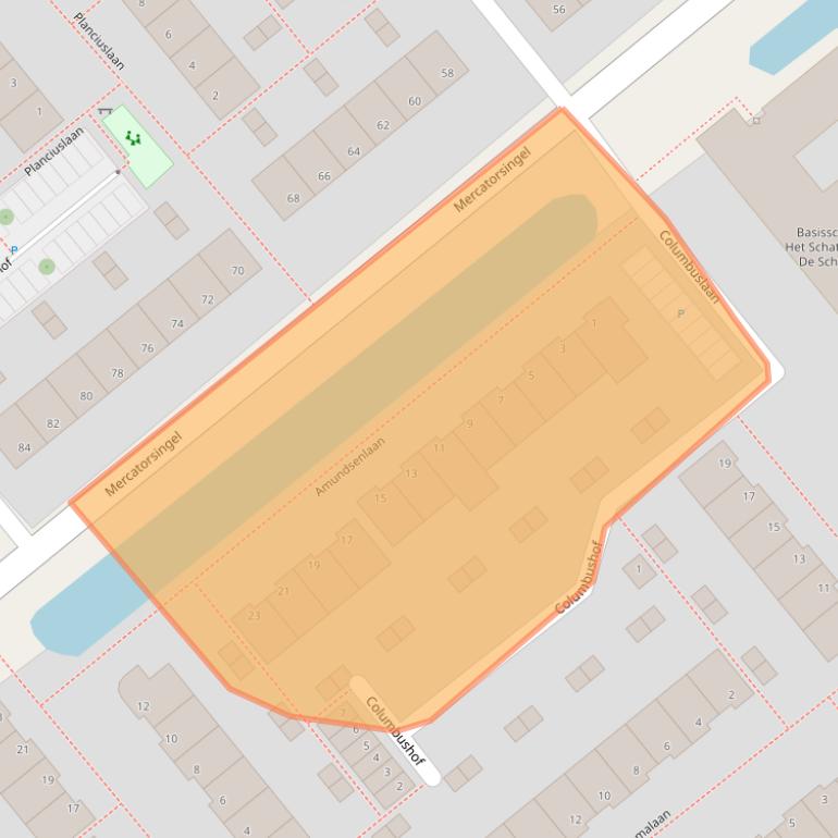 Kaart van postcodegebied 2803XT.
