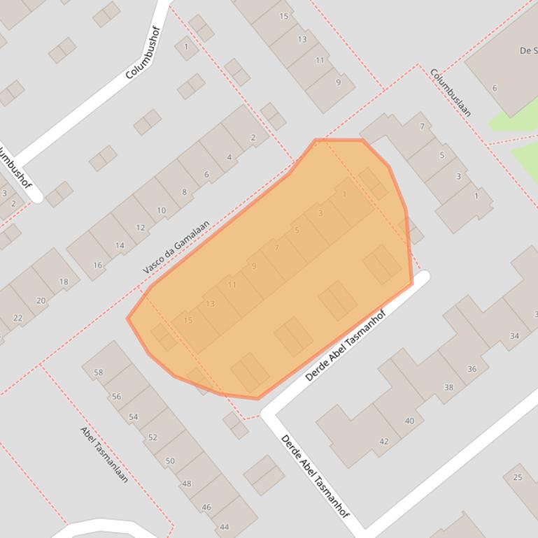 Kaart van postcodegebied 2803XV.