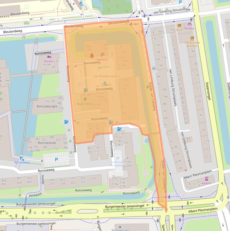 Kaart van postcodegebied 2803ZA.