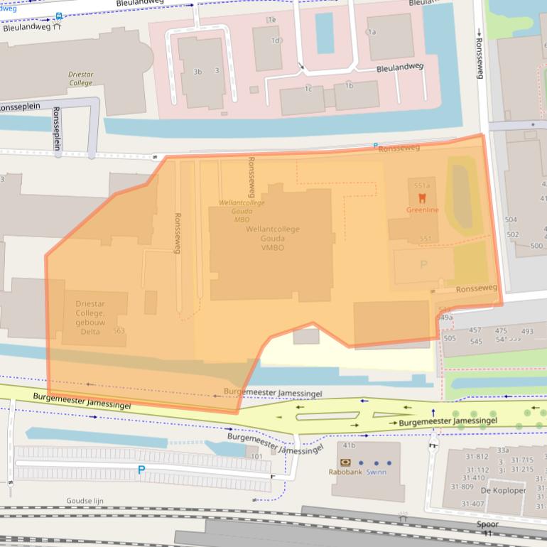 Kaart van postcodegebied 2803ZK.