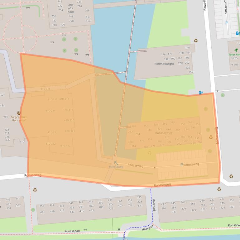 Kaart van postcodegebied 2803ZX.