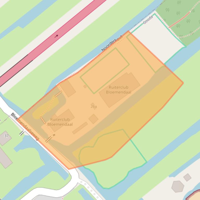 Kaart van postcodegebied 2804AA.